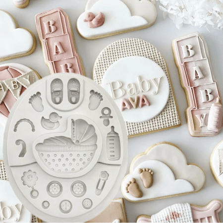 Cake mould +silliconen mallen +baby showercake mold+baby kinderwagen