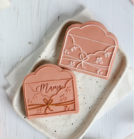Floral letter stamp + cookie cutter