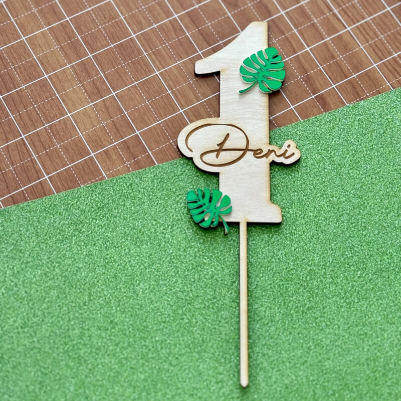 Cake topper 1 +naam jungle theme sugar garden