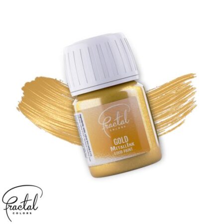 Gold Fractal Colors MetallInk Food Paint 30ml