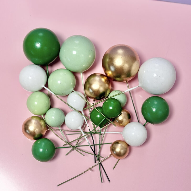 taartballen mix kleur groen goud