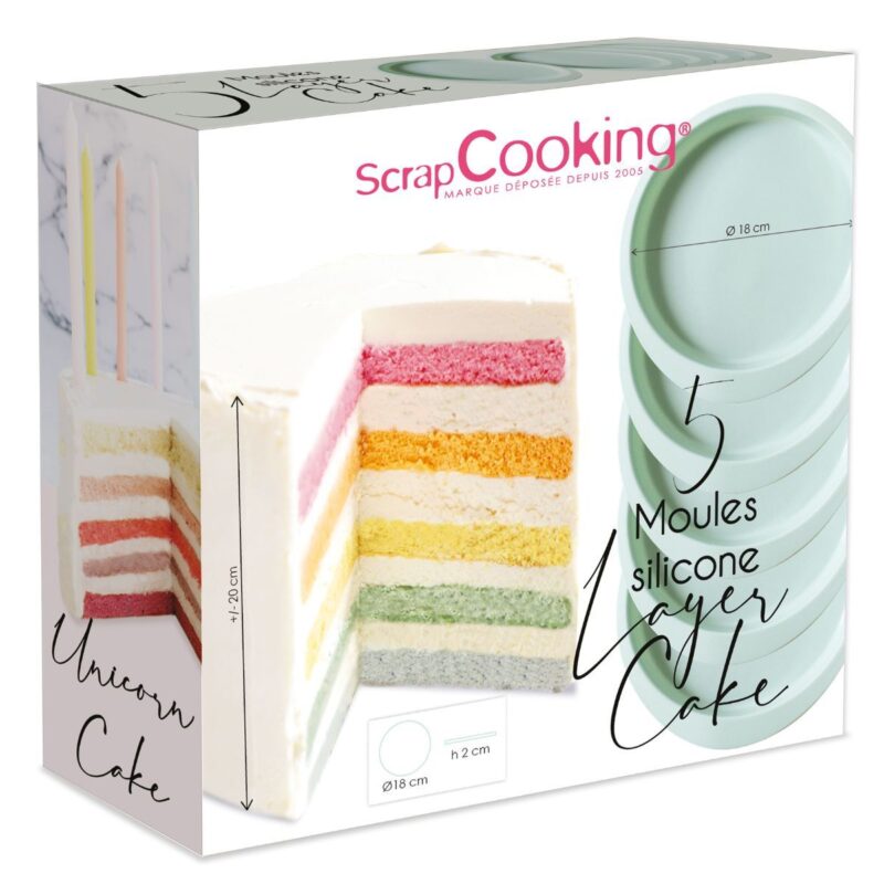 Scrapcooking Silicone Moulds Layer Cake pk/5